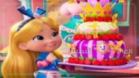 لعبة صانع كعكة عيد ميلاد مخبز أليس Wonderland Cake Maker